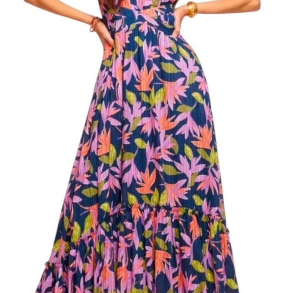 Ramy Brook Spring V-Neck Maxi Dress NWOT - Picture 2 of 4